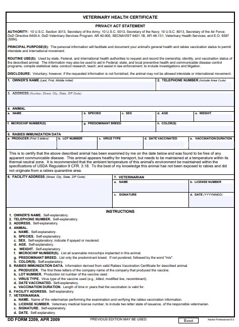 Download Fillable dd Form 2209