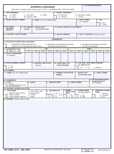 Download Fillable dd Form 2215