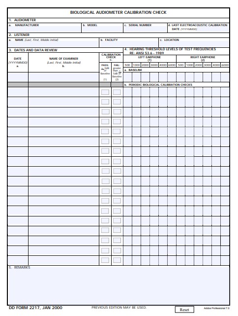 Download Fillable dd Form 2217