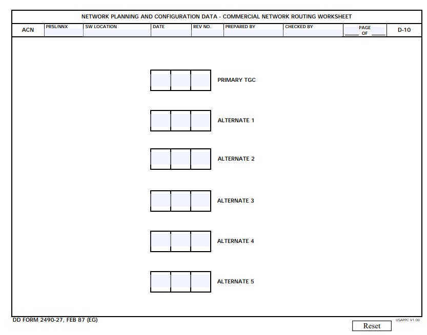 Download Fillable dd Form 2490-27