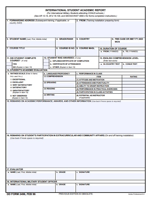 Download Fillable dd Form 2496