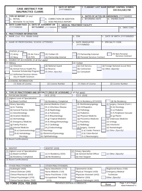 Download Fillable dd Form 2526