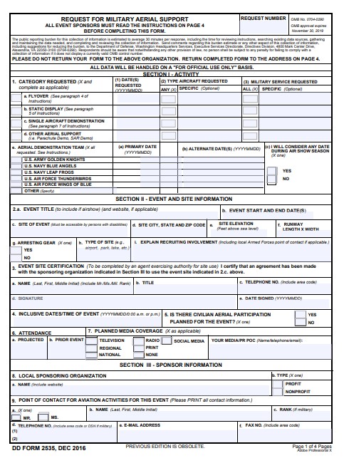 Download Fillable dd Form 2535