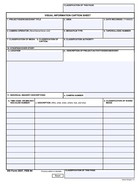 Download Fillable dd Form 2537
