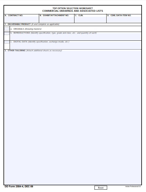 Download Fillable dd Form 2554-4