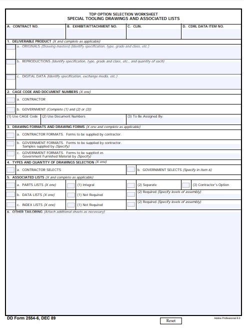 Download Fillable dd Form 2554-6