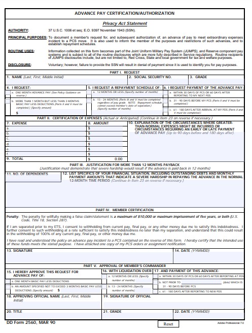 Download Fillable dd Form 2560