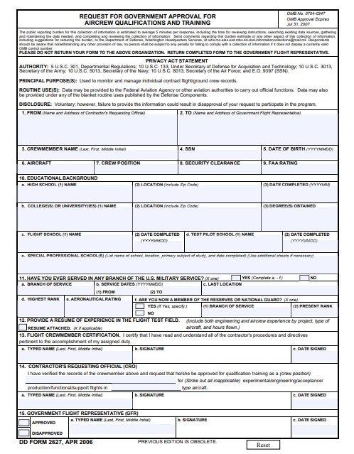 Download Fillable dd Form 2627