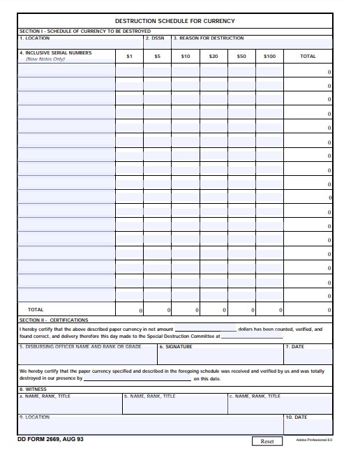 Download Fillable dd Form 2669