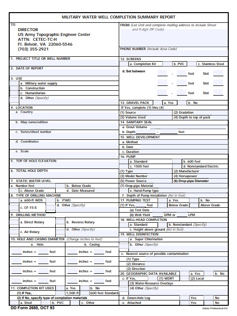 Download Fillable dd Form 2680