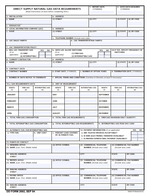 Download Fillable dd Form 2692