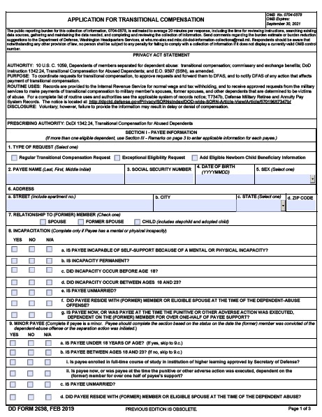 Download Fillable dd Form 2698