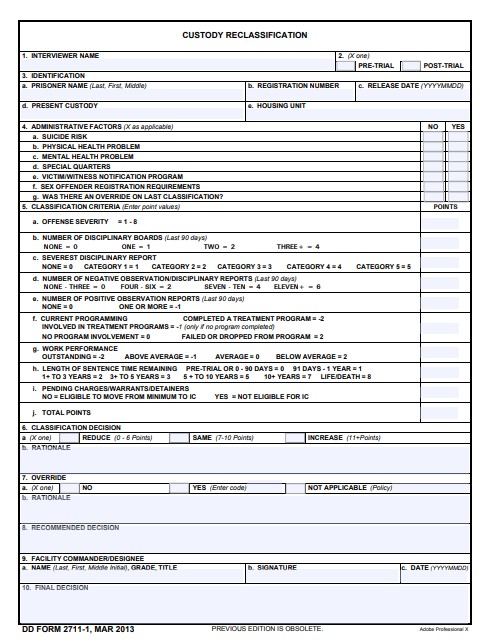 Download Fillable dd Form 2711-1
