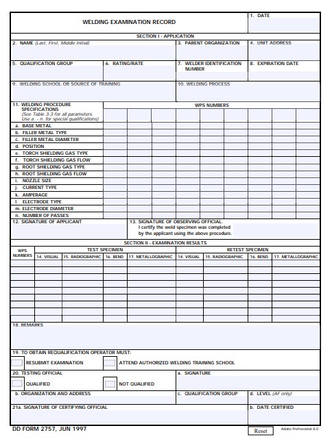 Download Fillable dd Form 2757