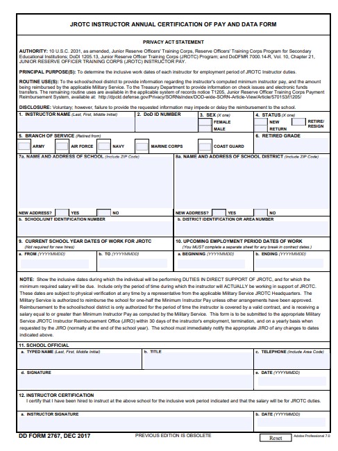 Download Fillable dd Form 2767
