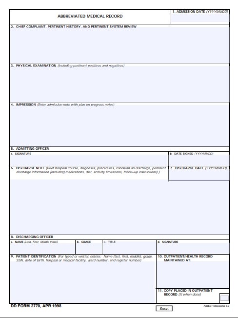 Download Fillable dd Form 2770