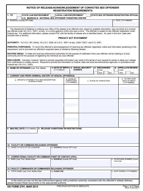Download Fillable Dd Form 2791