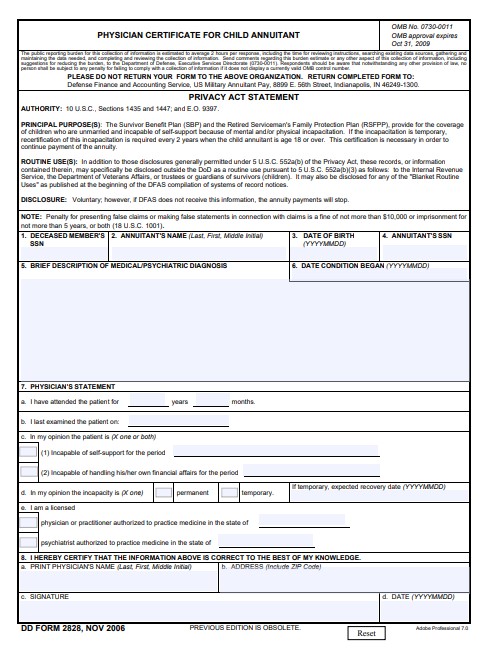 Download Fillable dd Form 2828