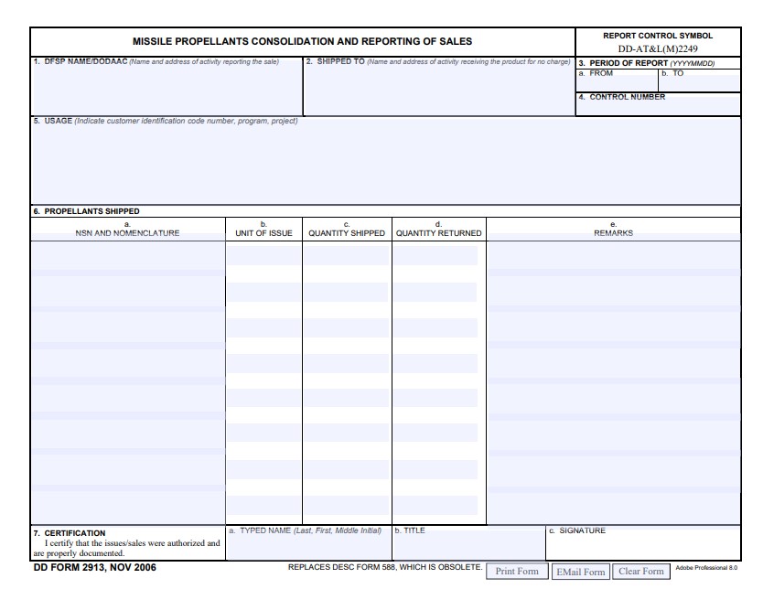 Download Fillable dd Form 2913