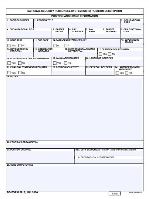 Download Fillable dd Form 2918