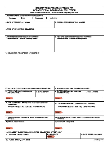 Download Fillable dd Form 2936-1