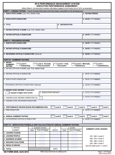 Download Fillable dd Form 2939
