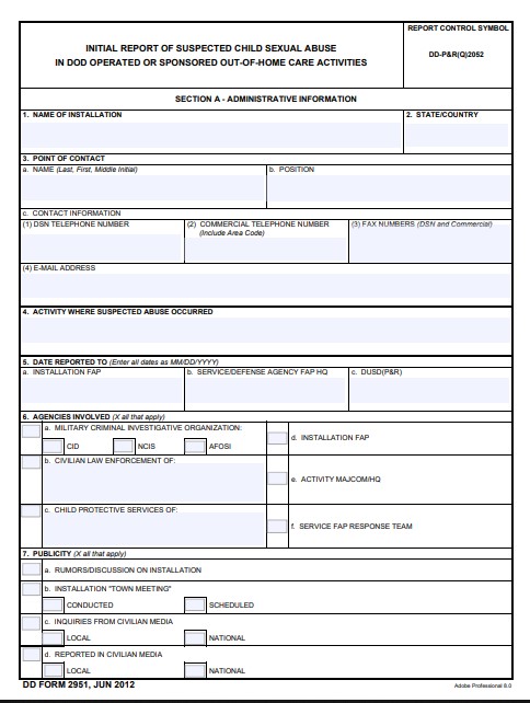 Download Fillable dd Form 2951