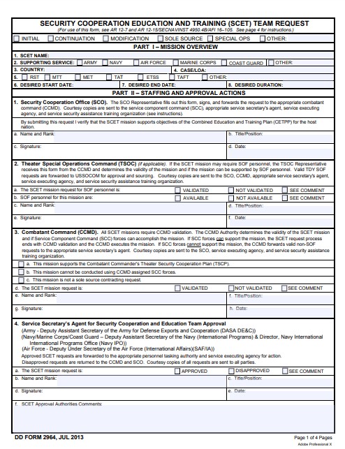 Download Fillable dd Form 2964