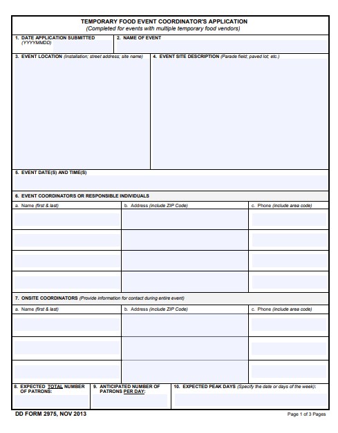Download Fillable dd Form 2975