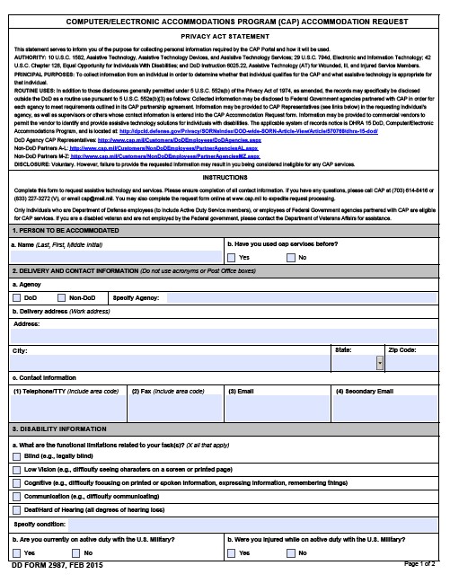 Download Fillable dd Form 2987