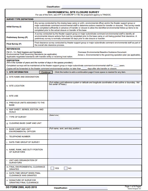 Download Fillable dd Form 2995