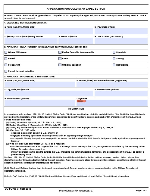 Download Fillable dd Form 3