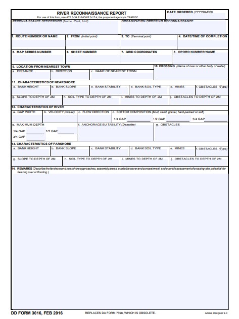 Download Fillable dd Form 3016