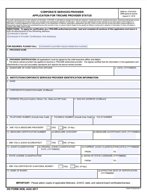 Download Fillable dd Form 3030