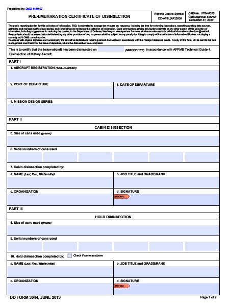 Download Fillable dd Form 3044