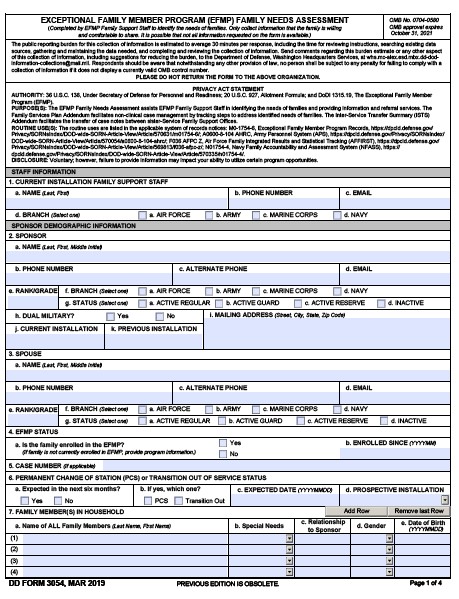 Download Fillable dd Form 3054