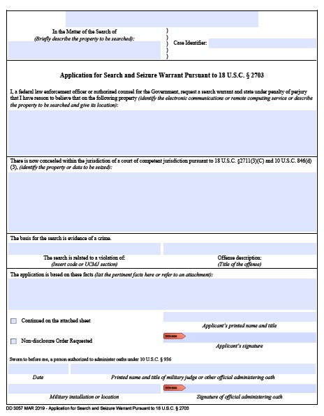 Download Fillable dd Form 3057