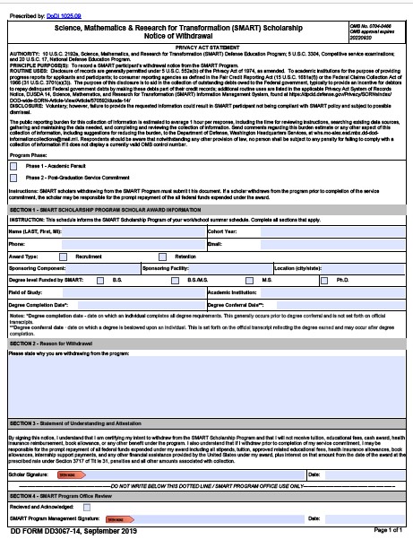 Download Fillable dd Form 3067-14