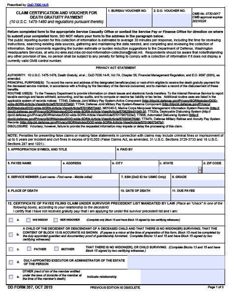Download Fillable dd Form 397
