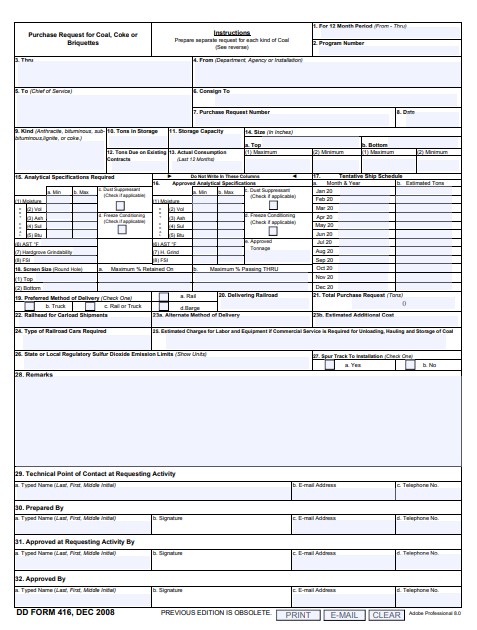 Download Fillable dd Form 416