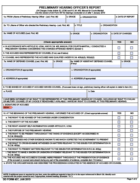 Download Fillable dd Form 457