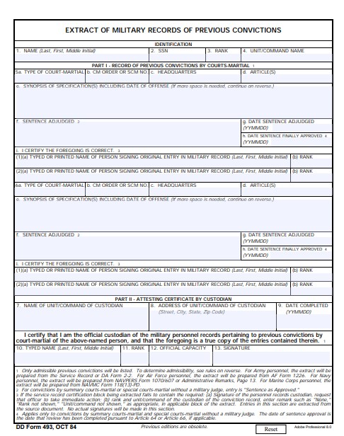 Download Fillable dd Form 493