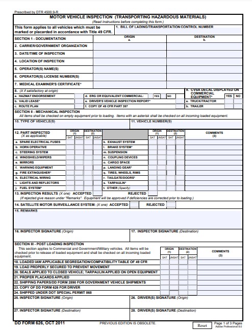 Download Fillable dd Form 626