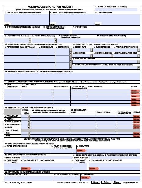 Download Fillable dd Form 67