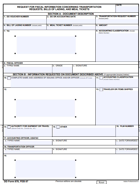 Download Fillable dd Form 870