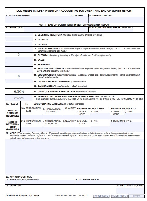Download Fillable dd Form 1348-8