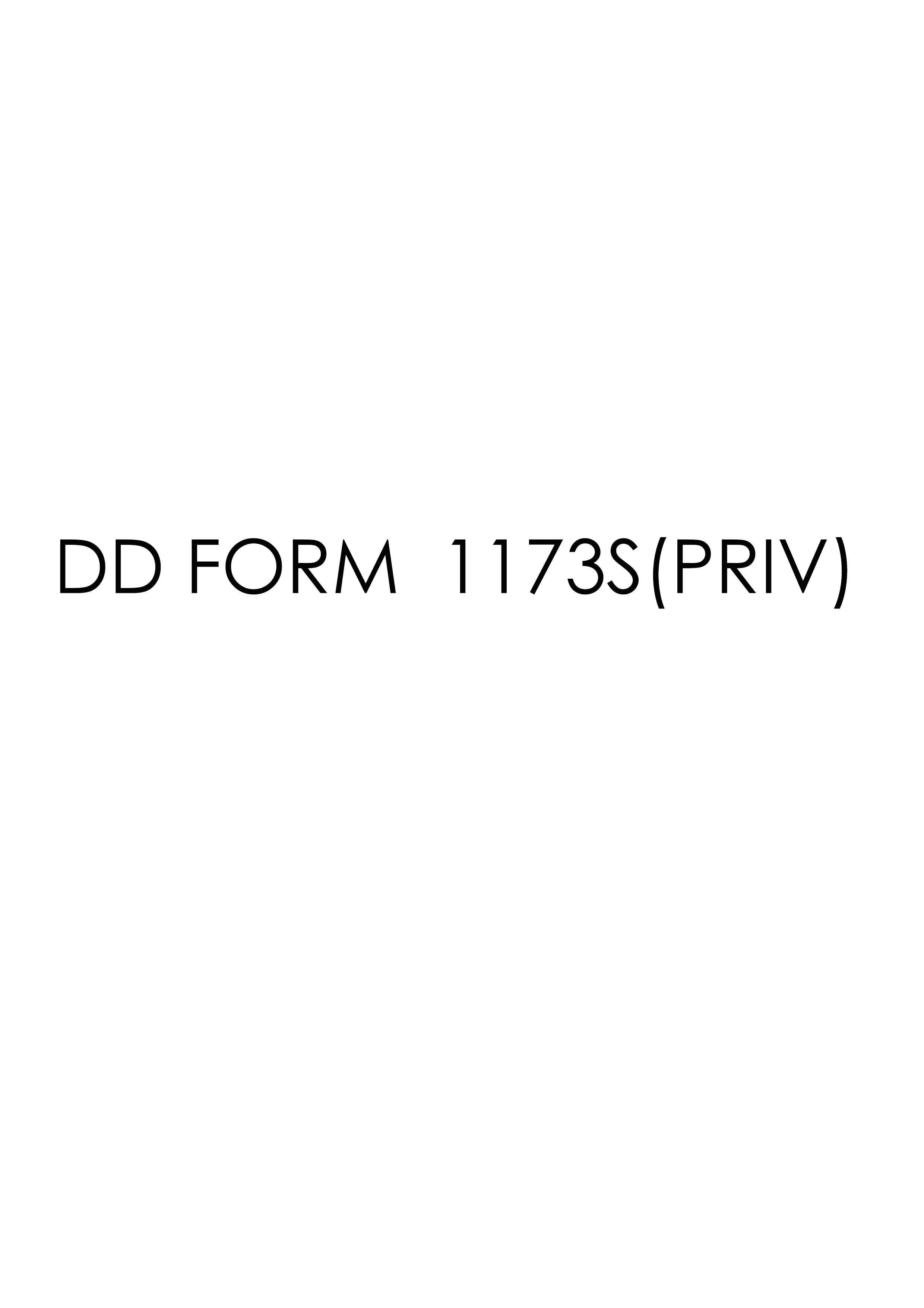Download Fillable dd Form 1173S(PRIV)