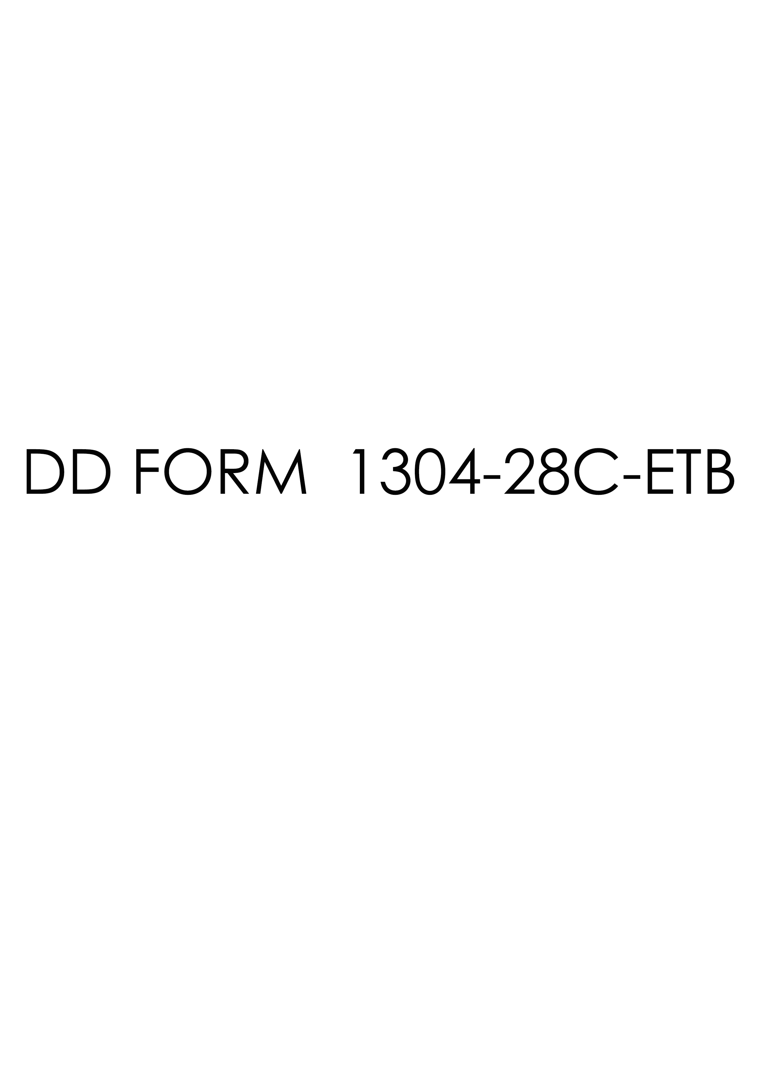 Download Fillable dd Form 1304-28C-ETB