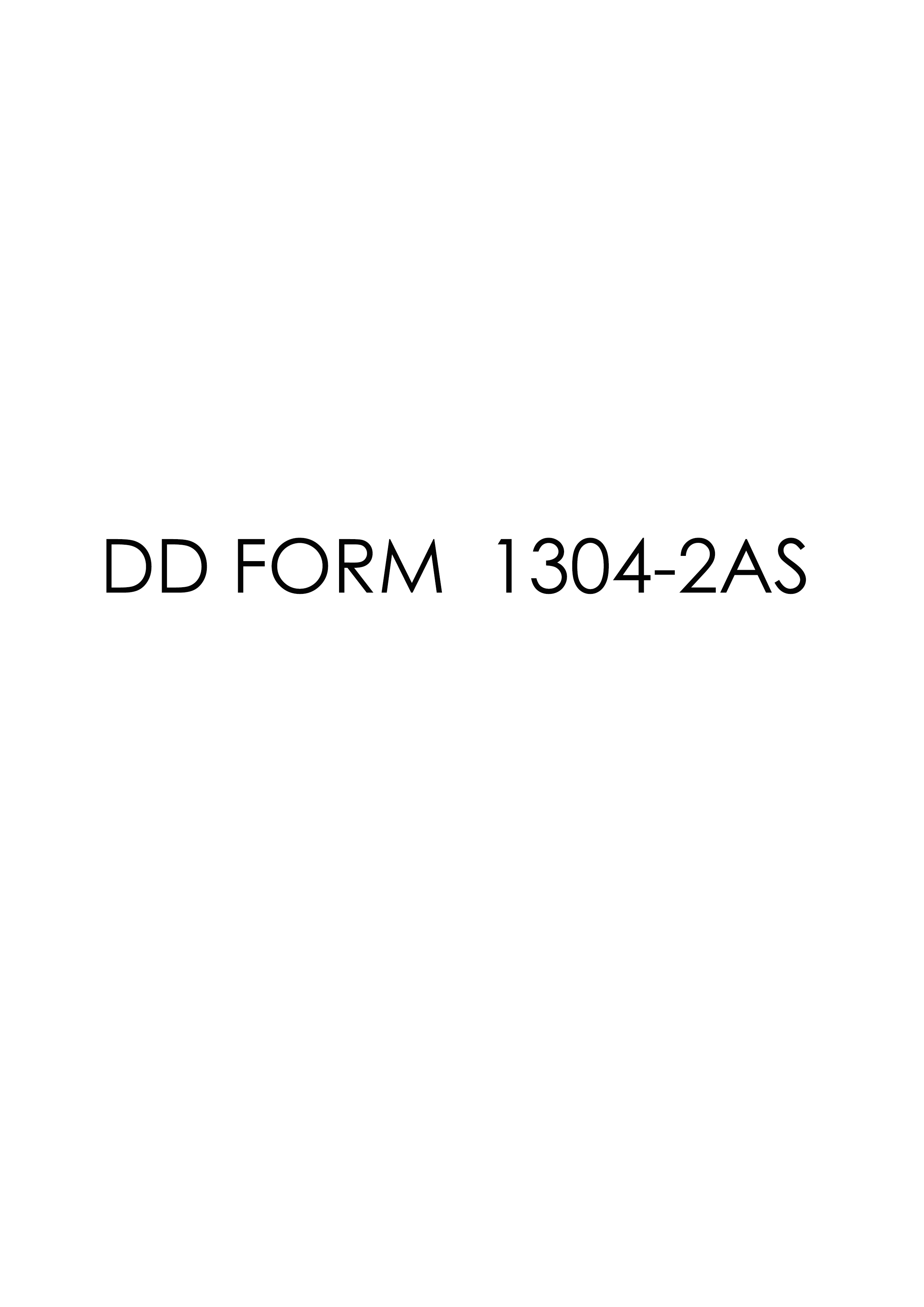 Download Fillable dd Form 1304-2AS