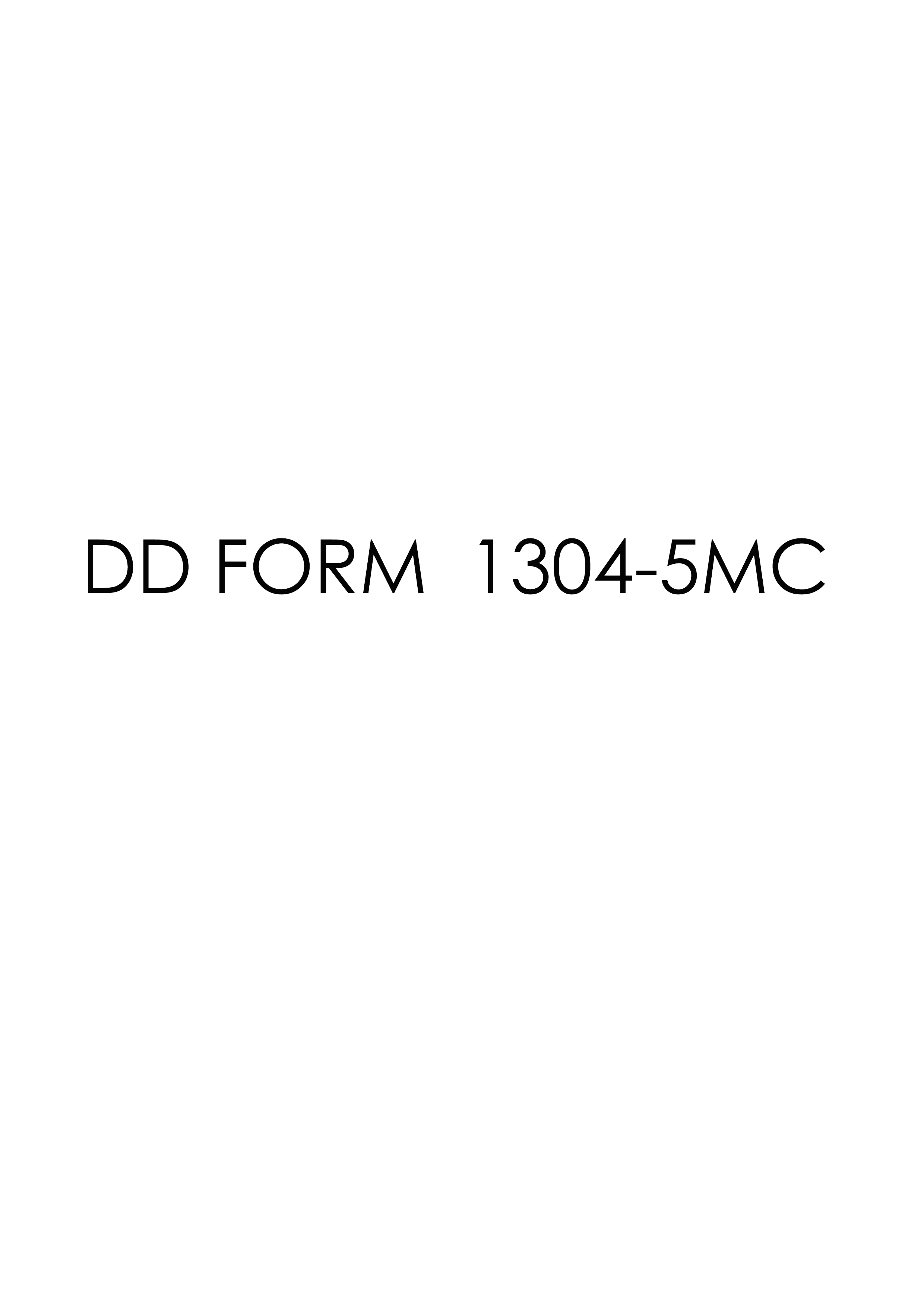 Download Fillable dd Form 1304-5MC